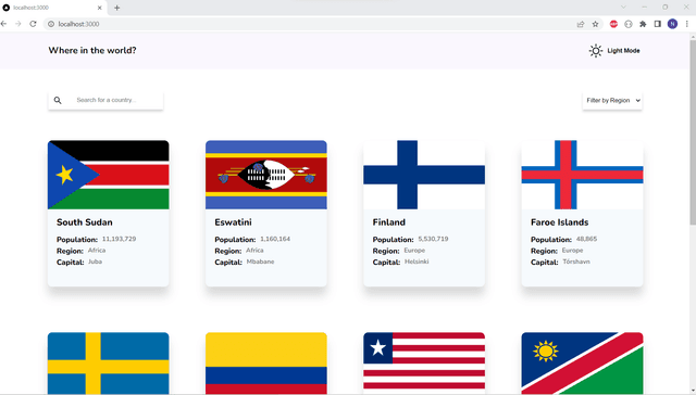 Countries API Challenge